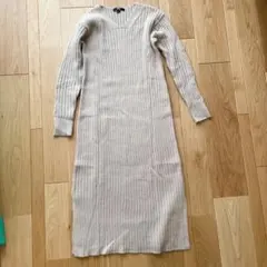 【ユニクロ】ベージュニットワンピース(サイズS)