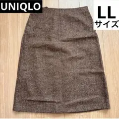 【未使用】ユニクロ ツイード Aライン　台形 スカート ブラウン 秋冬