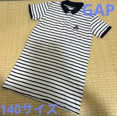 GAP 半袖ポロシャツボーダーワンピース 140サイズのサムネイル
