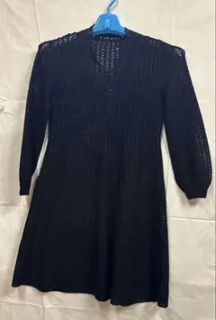 ブラックレース編みワンピース