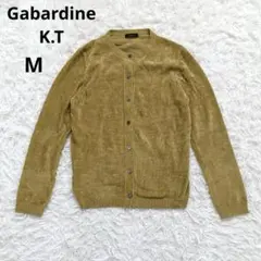 美品　ギャバジンKT カーディガン　小金色パイル地　茶ゴールド　9号M 冷房対策のサムネイル