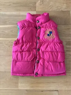 ラルフローレン　リバーシブル ダウンベスト ピンク ／グリーン　130センチ