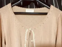 LODISPOTTO ベージュピンク　カーディガン　M 可愛いカーディガン