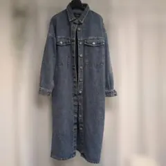 デニム・ロングコート・ワンピース