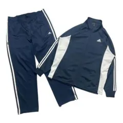 adidas アディダス ロゴ刺繍 スリーライン ジャージ 上下 セットアップ