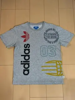 adidas Originals グラフィック Tシャツ グレー 古着