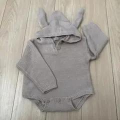tete a tete ウサギ耳ロンパース 80cm ニット