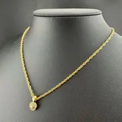 極美品✨ ニナリッチ ネックレス NRロゴ サークルストーン 箱付 ゴールド