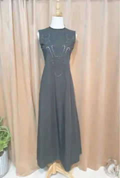 さ*ら様 黒 ノースリーブ ロングワンピース beautiful peopleのサムネイル