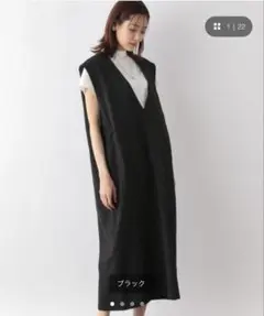 オテラクVネックジャンスカ　ワンピース　グローバルワーク　新品未使用のサムネイル
