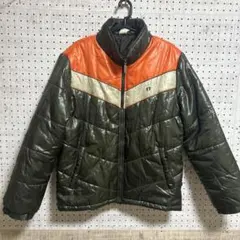 ダウンジャケット オリーブグリーン/オレンジ