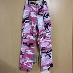 9090 NINETY ワークパンツ ピンク カモフラージュ - メルカリ