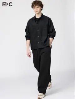 UNIQLO:C／ユニクロCスウェットワイドパンツ XL サイズブラック