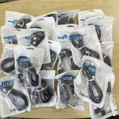 USBマイクロBケーブルブラック20個まとめ売り　新品未使用