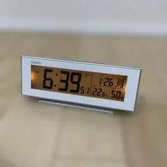 SEIKO セイコー 電波デジタル時計 温湿度計付 SQ324W ホワイト