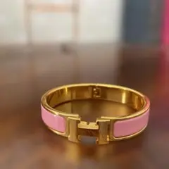 HERMES Hロゴ ブレスレット ホワイト ゴールド 確実正規品 - メルカリ