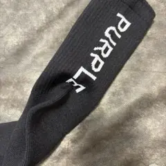 PURPLE BRAND ロゴソックス 靴下 ブラック 黒