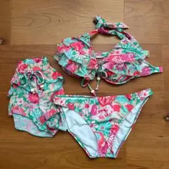 花柄 フリル セパレート水着 ビキニ　レディース　スイムウエアのサムネイル