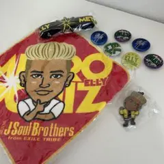 【新品未使用】三代目JSB ELLY グッズ 缶バッジ　キーホルダー　ハンカチ