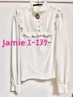 【Jamie エーエヌケー】ブローチ付き長袖ブラウスのサムネイル