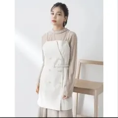 トレンチ風キャミミニワンピース　アイボリー