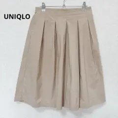 【UNIQLO】ユニクロ プリーツスカート L ベージュ