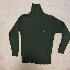 マンシングウェア　グリーン　タートルネックセーター