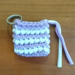 ハンドメイド AirPodsケース ワイヤレスイヤホンケース 小物入れ パープル