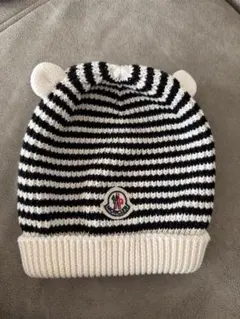 美品　MONCLER Baby 耳付きニット帽