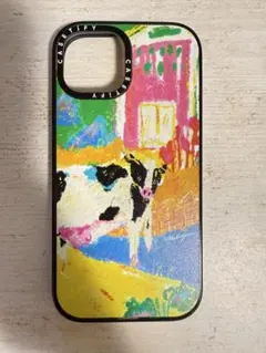 CASETiFY カラフル牛イラスト iPhone15ケース