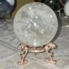 M*.様 天然石✨️水晶　スフィア✨️虹ギラギラ　台座付き