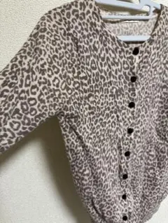 ヒョウ柄 長袖カーディガン