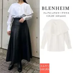フレアビッグカラーブラウス ブレンヘイム　エムプルミエ　mid 日本製のサムネイル