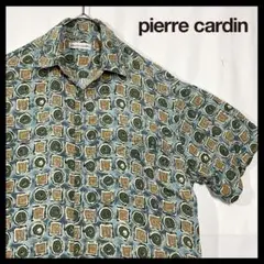 【pierre cardin】幾何学模様キューブパターン　総柄半袖シャツのサムネイル