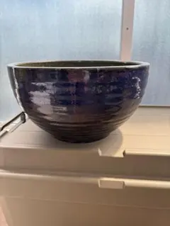 青茶グラデーション 陶器 火鉢 12角形 メダカの飼育 睡蓮鉢 - メルカリ