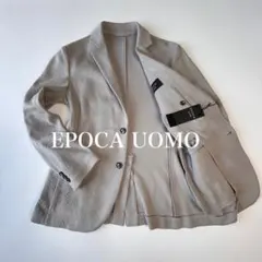 未使用　タグ付 EPOCA UOMO テーラード 花柄　ジャガード　グレー　46