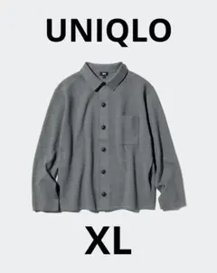 ユニクロ　ミラノリブシャツカーディガン　XL　グレー