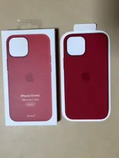 Apple純正iPhone13 mini用シリコンケース★レッド美品