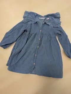 ザラベビー　コーデュロイワンピース 長袖 フリル襟