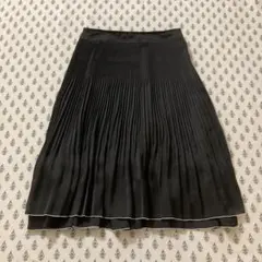 未使用　グレージュ　プリーツスカート