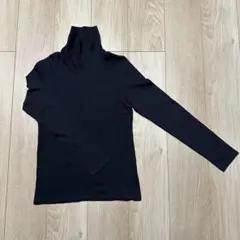 UNIQLO ハイネック 黒 タートルネック 長袖 Mサイズ ユニクロ ブラック