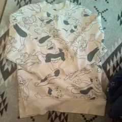 15０裏起毛トム＆ジェリートレーナー クリーム色