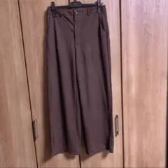 GU ジーユー ワイドパンツ ブラウン