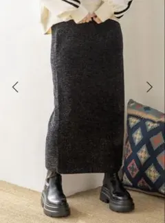 ローリーズファーム　ラメニットタイトスカート