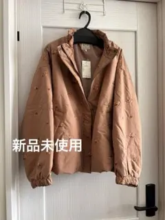 新品　SM2 サマンサモスモス　小花総刺繍中綿ジャケット　オレンジ　期間限定