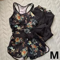 Teddyshop 体型カバー水着４点セット M ヨガフィットネスラッシュガード