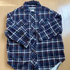 チェック柄フリース長袖ジャケット4L