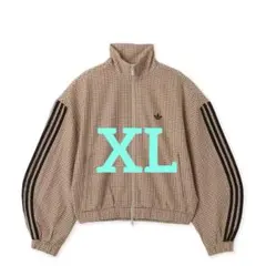 adidas チェック トラックトップ ベージュ XLサイズのサムネイル