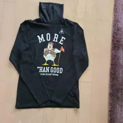 ルコックスポルティフゴルフタートルネック 黒シャツ 鶏イラスト付きMサイズ未使用
