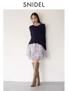 スナイデル アシメニットコンビワンピース